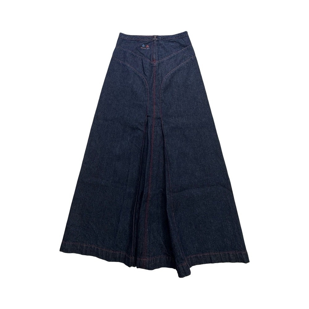 Tommy Girl Denim Skirt Womens 28x38 Dark Wash A-Line Maxi 90s Cotton Western